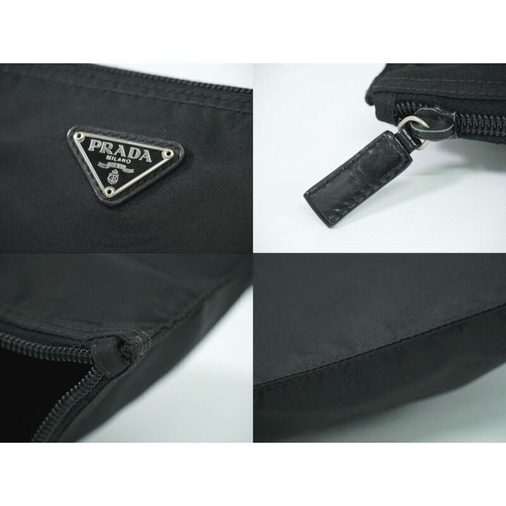 Authentic Prada Nylon Pouch Accessory Case Black … - image 8